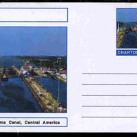 Chartonia (Fantasy) Landmarks - Panama Canal, Central America postal stationery card unused and fine