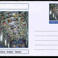 Chartonia (Fantasy) Landmarks - Sistine Chapel, Vatican postal stationery card unused and fine