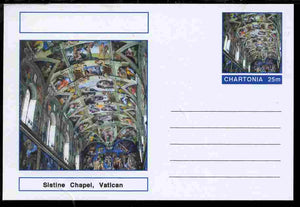 Chartonia (Fantasy) Landmarks - Sistine Chapel, Vatican postal stationery card unused and fine