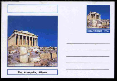 Chartonia (Fantasy) Landmarks - The Acropolis, Athens, postal stationery card unused and fine