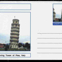 Chartonia (Fantasy) Landmarks - Leaning Tower of Pisa, Italy postal stationery card unused and fine