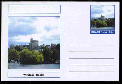 Chartonia (Fantasy) Landmarks - Windsor Castle, Berkshire postal stationery card unused and fine