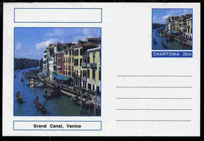 Chartonia (Fantasy) Landmarks - Grand Canal, Venice postal stationery card unused and fine