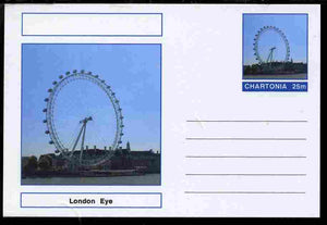 Chartonia (Fantasy) Landmarks - London Eye postal stationery card unused and fine