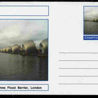 Chartonia (Fantasy) Landmarks - Thames Flood Barrier, London postal stationery card unused and fine