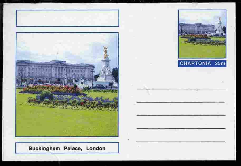 Chartonia (Fantasy) Landmarks - Buckingham Palace, London postal stationery card unused and fine