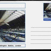 Chartonia (Fantasy) Landmarks - Paddington Station, London postal stationery card unused and fine