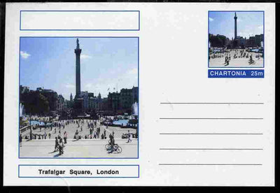 Chartonia (Fantasy) Landmarks - Trafalgar Square, London postal stationery card unused and fine