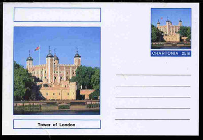 Chartonia (Fantasy) Landmarks - The Tower of London postal stationery card unused and fine