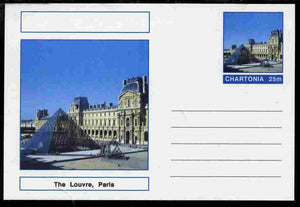 Chartonia (Fantasy) Landmarks - The Louvre, Paris postal stationery card unused and fine