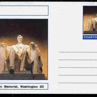 Chartonia (Fantasy) Landmarks - Lincoln Memorial, Washington DC postal stationery card unused and fine