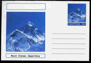 Chartonia (Fantasy) Landmarks - Mount Everest, Nepal-China postal stationery card unused and fine