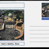 Chartonia (Fantasy) Landmarks - St Peter's Basilica, Rome postal stationery card unused and fine