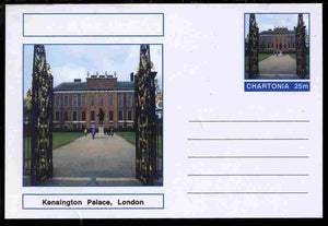 Chartonia (Fantasy) Landmarks - Kensington Palace, London postal stationery card unused and fine