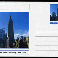 Chartonia (Fantasy) Landmarks - Empire State Building, New York postal stationery card unused and fine