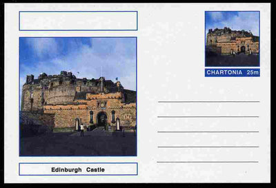 Chartonia (Fantasy) Landmarks - Edinburgh Castle postal stationery card unused and fine