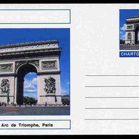 Chartonia (Fantasy) Landmarks - Arc de Triomphe, Paris postal stationery card unused and fine