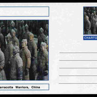 Chartonia (Fantasy) Landmarks - Terracotta Warriors, China postal stationery card unused and fine