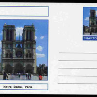 Chartonia (Fantasy) Landmarks - Notre Dame, Paris postal stationery card unused and fine