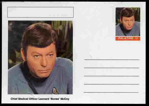 Palatine (Fantasy) Star Trek - Chief Medical Officer Leonard 'Bones' McCoy postal stationery card unused and fine