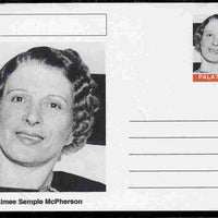 Palatine (Fantasy) Personalities - Aimee Semple McPherson (Salvation Army) postal stationery card unused and fine