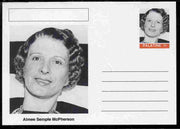 Palatine (Fantasy) Personalities - Aimee Semple McPherson (Salvation Army) postal stationery card unused and fine