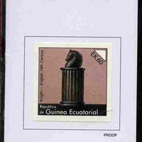 Equatorial Guinea 1976 Chessmen 60EK Knight (English 19th Century) proof in issued colours mounted on small card - as Michel 962