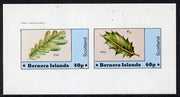 Bernera 1982 Tree Leaves (Oak & Holly) imperf,set of 2 values (40p & 60p) unmounted mint