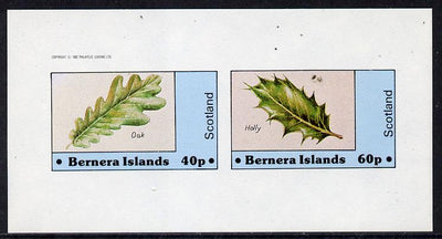 Bernera 1982 Tree Leaves (Oak & Holly) imperf,set of 2 values (40p & 60p) unmounted mint