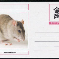 Chartonia (Fantasy) Chinese New Year - Year of the Rat postal stationery card unused and fine