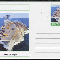 Chartonia (Fantasy) Ships - HMS Ark Royal postal stationery card unused and fine