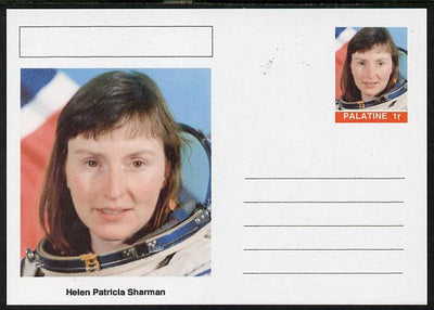 Palatine (Fantasy) Personalities - Helen Patricia Sharman (astronaut) postal stationery card unused and fine