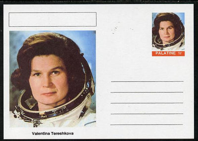 Palatine (Fantasy) Personalities - Valentina Tereshkova (astronaut) postal stationery card unused and fine