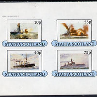 Staffa 1982 Battleships imperf,set of 4 values (10p to 75p) unmounted mint