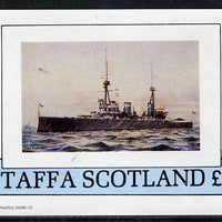 Staffa 1982 Battleships (HMS Invincible) imperf deluxe sheet (£2 value) unmounted mint