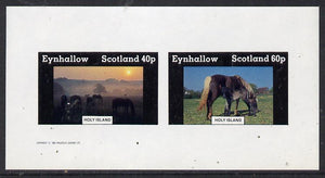 Eynhallow 1982 Horses #3 imperf,set of 2 values (40p & 60p) unmounted mint