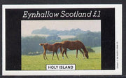 Eynhallow 1982 Horses #3 imperf souvenir sheet (£1 value) unmounted mint