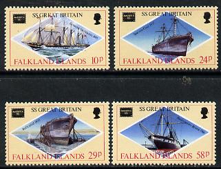 Falkland Islands 1986 'Ameripex 86' Stamp Exhibition (SS Great Britain) set of 4 unmounted mint, SG 527-30