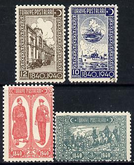 Turkey 1940 Stamp Centenary unmounted mint set of 4, SG 1270-73*