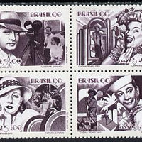 Brazil 1990 Film Industry se-tenant block of 4 unmounted mint, SG 2434-37