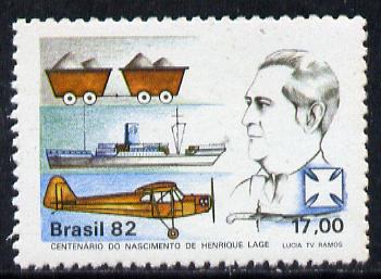 Brazil 1982 Henrique Lage (Industrialist) unmounted mint SG 1942*