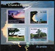 St Thomas & Prince Islands 2010 Beaches ofSt Thomas perf sheetlet containing 4 values unmounted mint