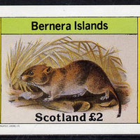 Bernera 1982 Rodents #2 imperf deluxe sheet (£2 value) unmounted mint