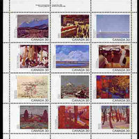 Canada 1982 Canada Day - landscapes perf sheetlet containing 12 values unmounted mint SG 1047a