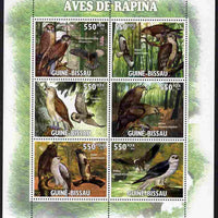 Guinea - Bissau 2011 Raptors perf sheetlet containing 6 values unmounted mint Michel 5266-71