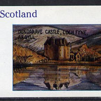 Staffa 1982 Castles #1 (Dundarave Castle) imperf souvenir sheet (£1 value) unmounted mint