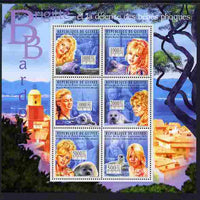 Guinea - Conakry 2011 Brigitte Bardot perf sheetlet containing 6 values unmounted mint