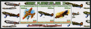 Somaliland 2011 Chase Planes of WW2 #01 perf sheetlet containing 3 values unmounted mint