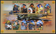 Somaliland 2011 Air Aces of the German Luftwaffe (WW2) imperf sheetlet containing 10 values plus 2 labels unmounted mint