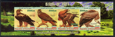 Somaliland 2011 Birds of Prey #1 imperf sheetlet containing 4 values unmounted mint